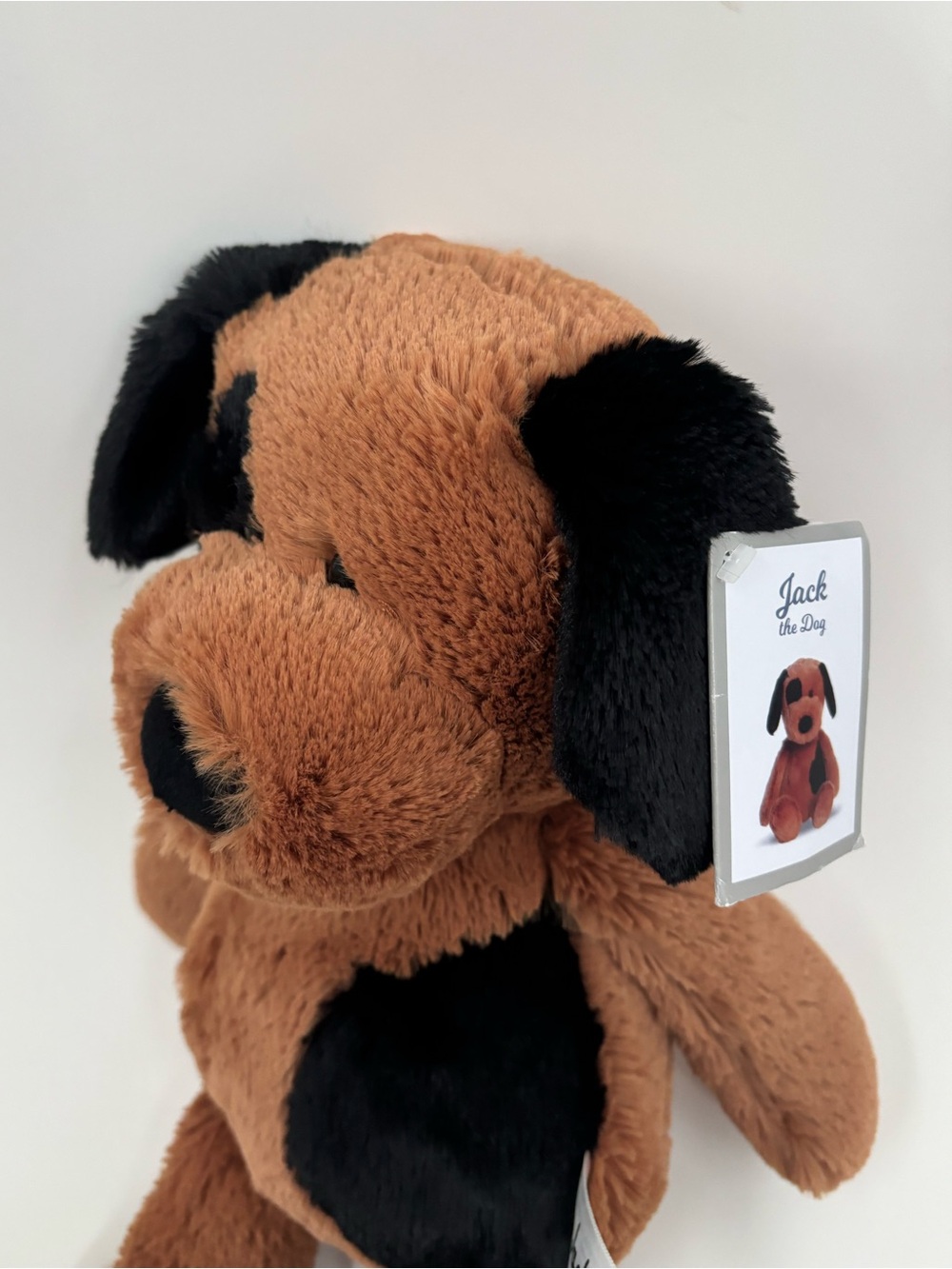 Jack the Dog Soft Plush Brown & Black Dog Toy - Picture 3 of 6